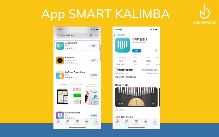 Chỉnh âm bằng App Smart Kalimba