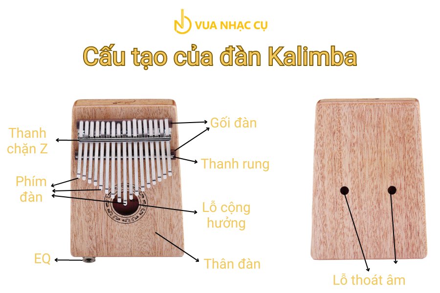 Cấu tạo của đàn Kalimba Tiếng Việt