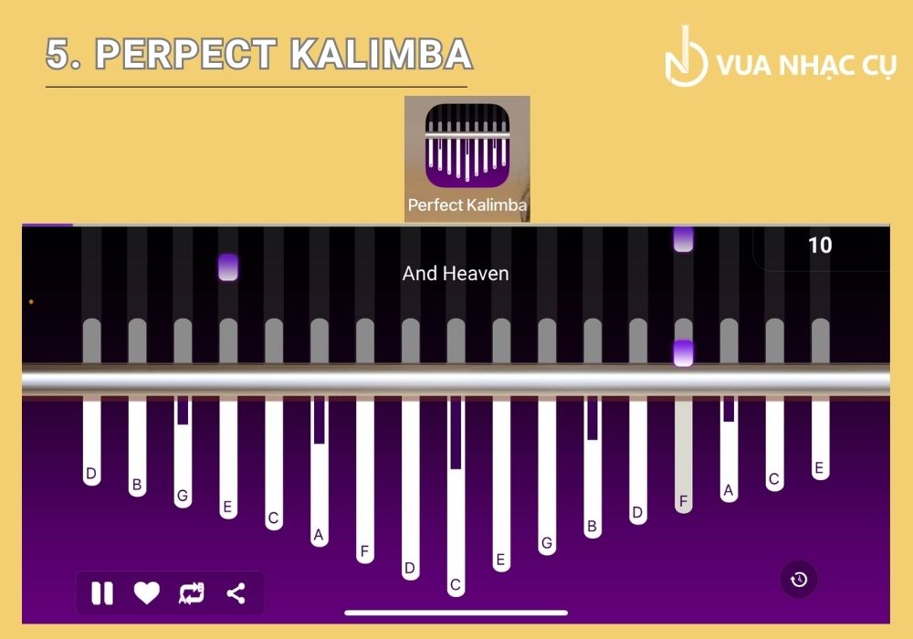 Chơi đàn Kalimba online bằng App Perfect Kalimba